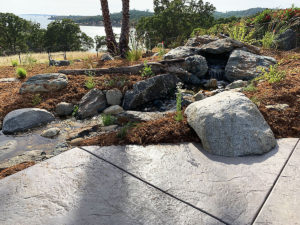 Water Feature Landscape Design Project Overlooking Folsom Lake